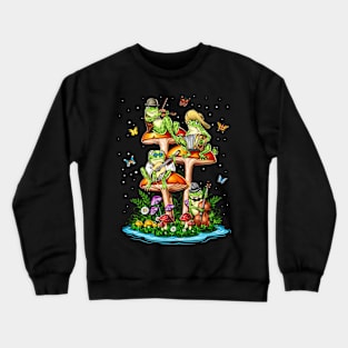 Mushroom Frogs Crewneck Sweatshirt